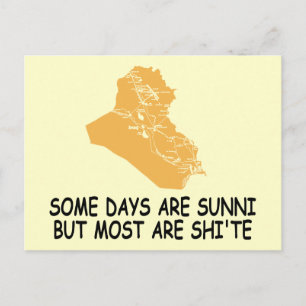 Carte Postale Guerre drôle en Irak