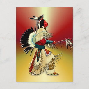 Carte Postale Guerrier amérindien #5