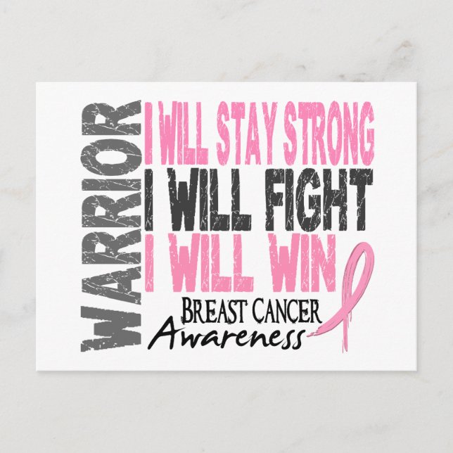 Carte Postale Guerrier du cancer du sein (Devant)