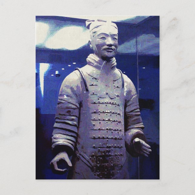 Carte Postale Guerrier en terre cuite (Devant)