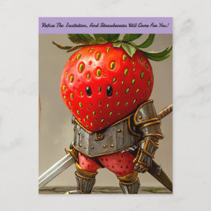 Carte Postale Guerrier Fraise