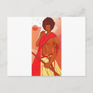 Carte Postale Guerrier somalien Warranleh