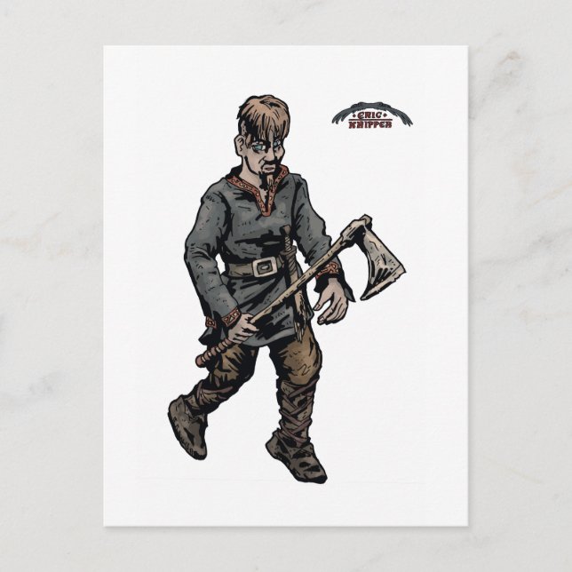 Carte Postale Guerrier viking (Devant)