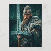 Guerrier Viking dans une tenue authentique