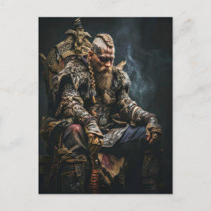 Carte Postale Guerrier Viking en tenue authentique
