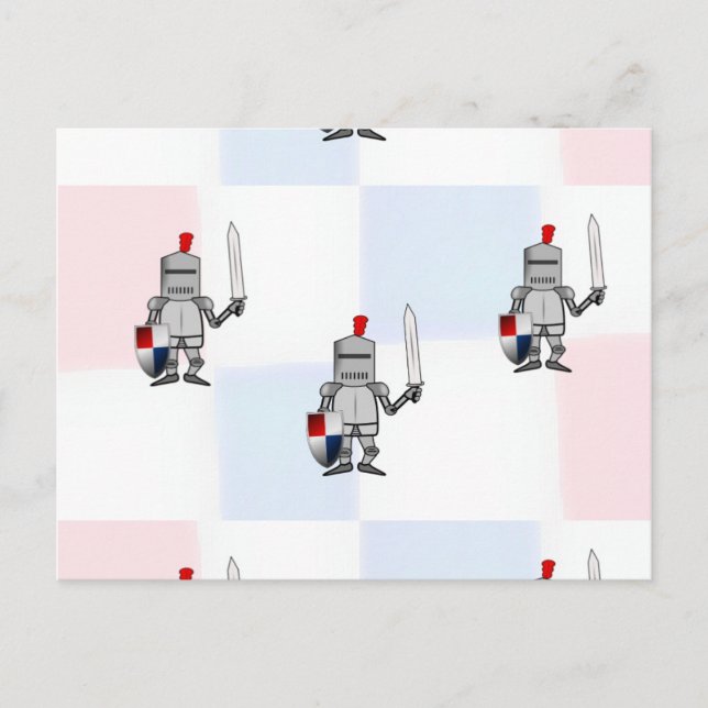 Carte Postale Guerriers chevaliers (Devant)