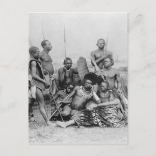 Carte Postale Guerriers, Congo belge, 1894