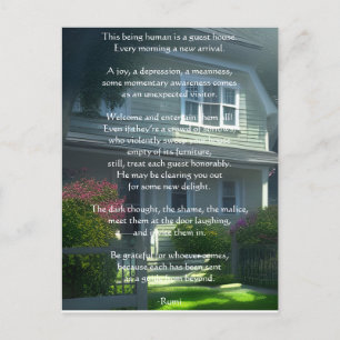 Carte Postale Guest House Rumi Poem