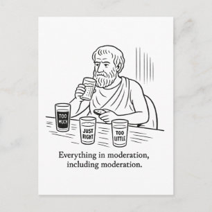 Carte Postale Guide d'Aristote pour la modération