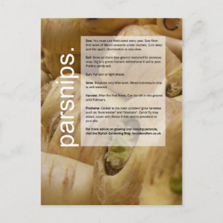 Carte Postale Guide de bonne croissance : Artichauts et parsnips