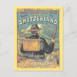 Carte Postale Guide touristique vintage de la Suisse et des Alpe