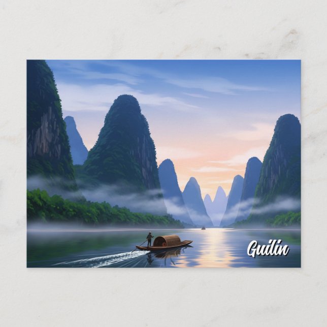 Carte Postale Guilin Chine Li River Travel (Devant)