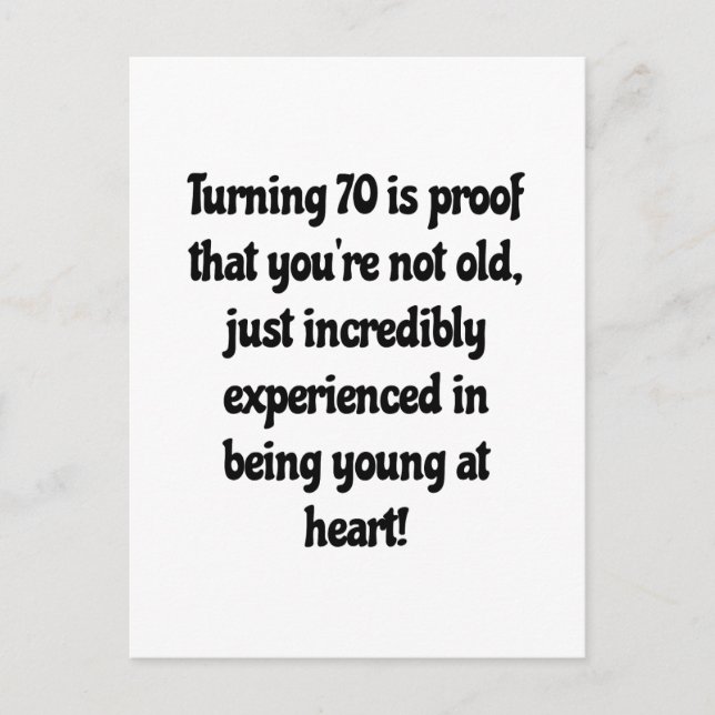 Carte Postale Guillemets du 70e anniversaire (Devant)