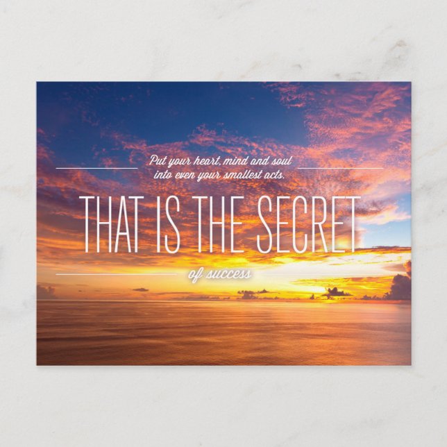 Carte Postale Guillemets inspirants et motivants (Devant)