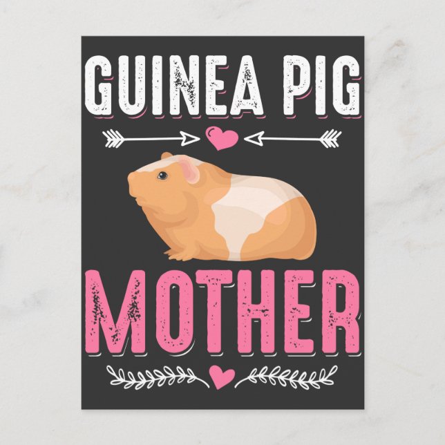 Carte Postale Guinée Cochon mère Rodent animal de compagnie amou (Devant)