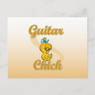 Carte Postale Guitar Chick
