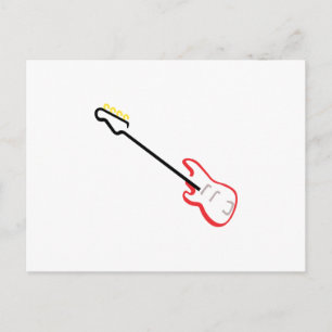 Carte Postale Guitare basse électrique