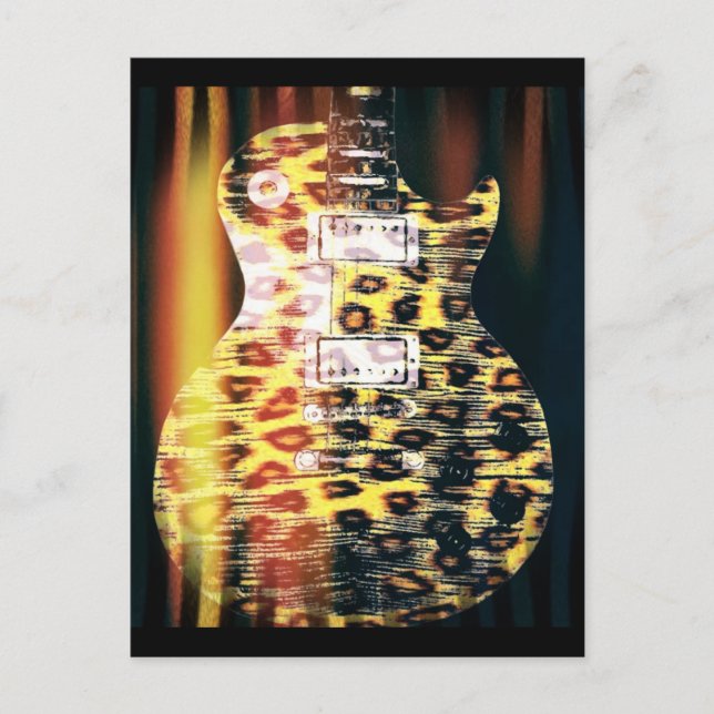 Carte postale guitare Cheetah (Devant)