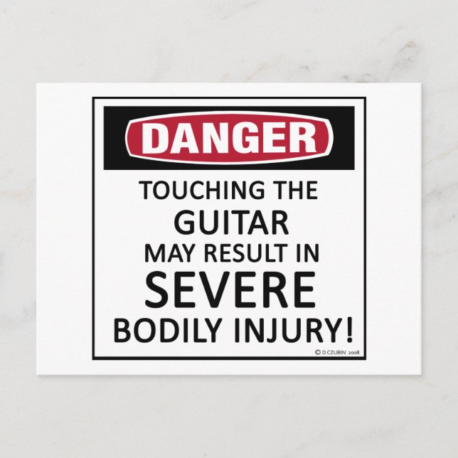 Carte Postale Guitare dangereuse (Devant)