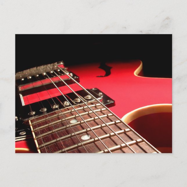 Carte Postale Guitare électrique - Rouge original (Devant)
