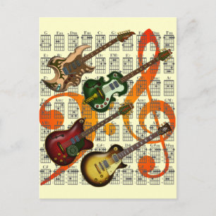 Carte Postale Guitare et accords 07