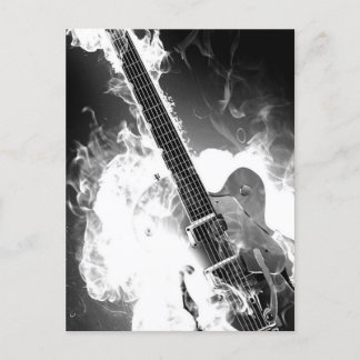 Carte Postale Guitare flamboyante B&W