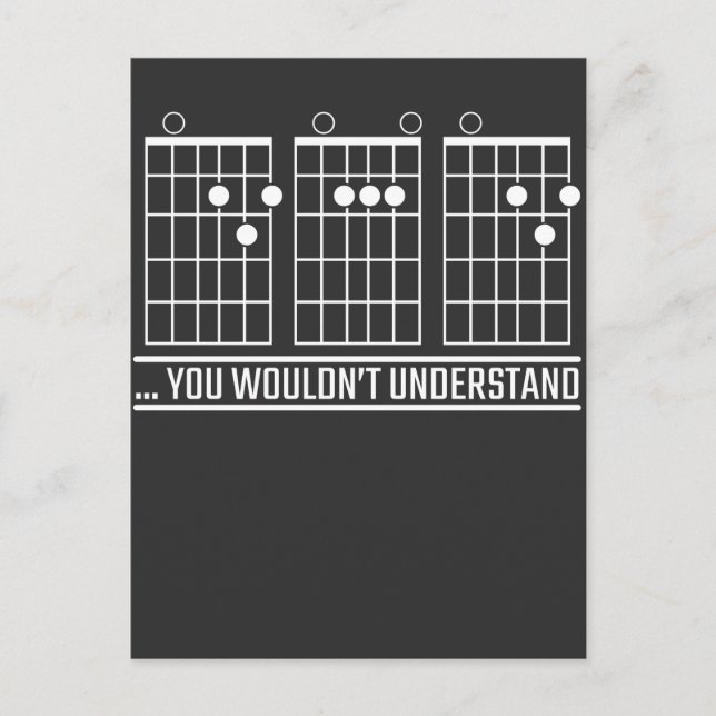 Carte Postale Guitare jouant DAD Basse Acoustique instrument de  (Devant)