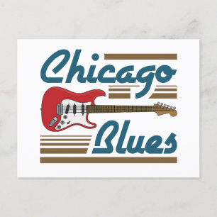 Carte Postale Guitare musicienne de Chicago Blues