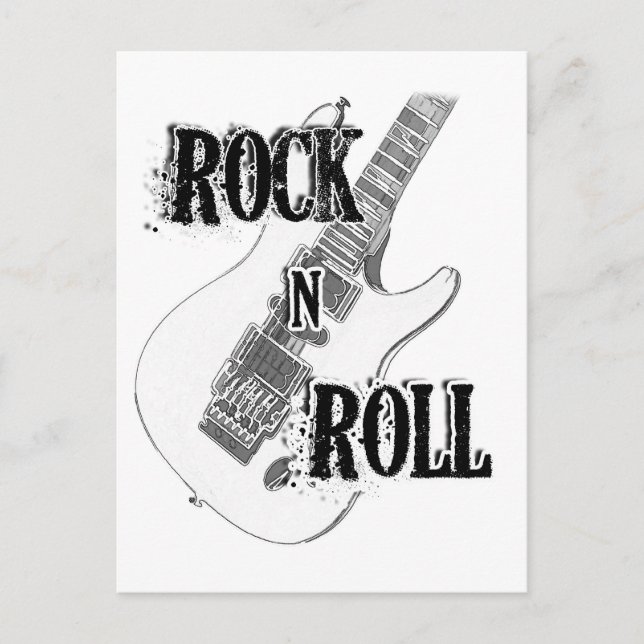 Carte Postale guitare rock n roll (Devant)