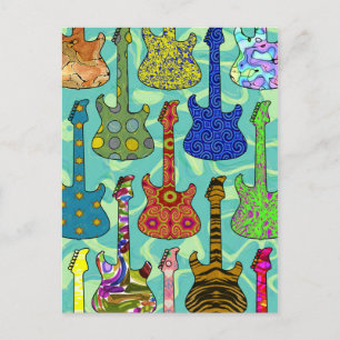 CARTE POSTALE GUITARES DE POP