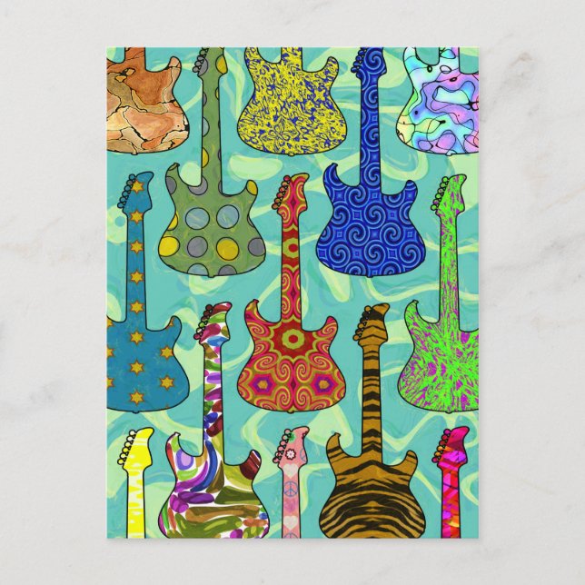 CARTE POSTALE GUITARES DE POP (Devant)