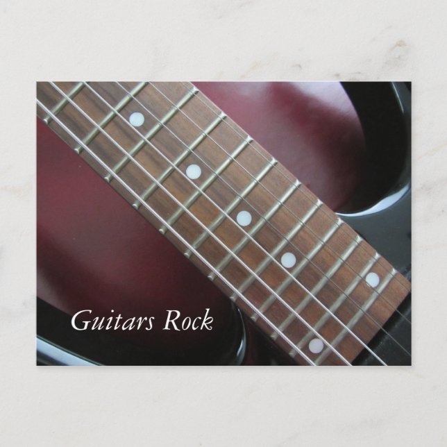 Carte Postale Guitares Rock - Guitare électrique (Devant)