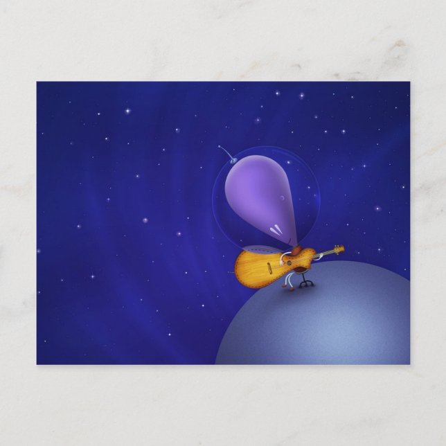 Carte Postale Guitariste (Devant)