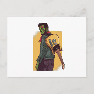 Carte Postale Guitariste zombie