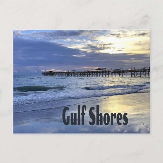 Carte Postale Gulf Shores Alabama Beach Sunrise Pier (Devant)