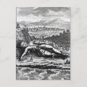 Carte Postale Gulliver capturé par les Lilliputiens