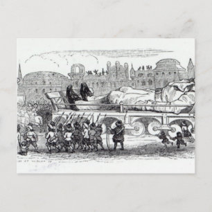 Carte Postale Gulliver transporté à Lilliputian