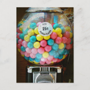 Carte Postale Gum à bonbons en coton