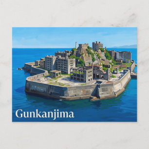 Carte Postale Gunkanjima (île de Hashima) Japon