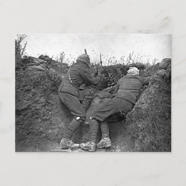 Carte Postale Gunners de machines britanniques (Devant)