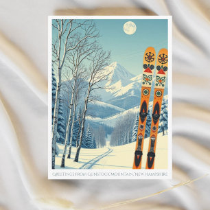 Carte Postale Gunstock Mountain New Hampshire domaine skiable Ca