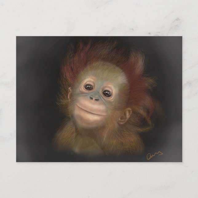 Carte Postale Gunung Baby Orangutan (Devant)