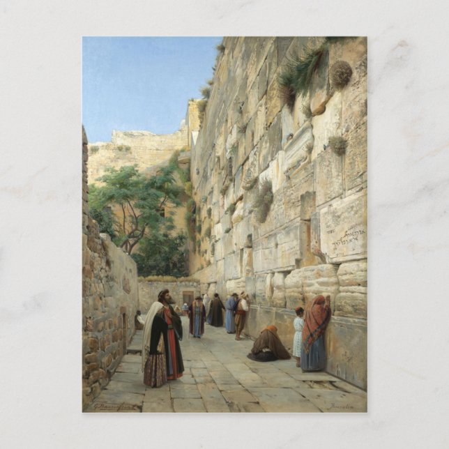 Carte Postale Gustav Bauernfeind : Le mur occidental à Jérusalem (Devant)