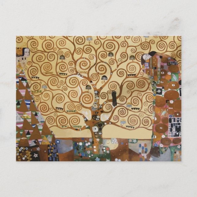 Carte Postale Gustav Klimt Arbre De Vie (Devant)
