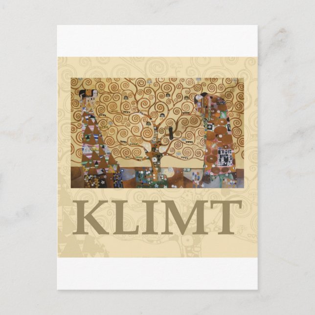 Carte Postale Gustav Klimt Arbre De Vie (Devant)