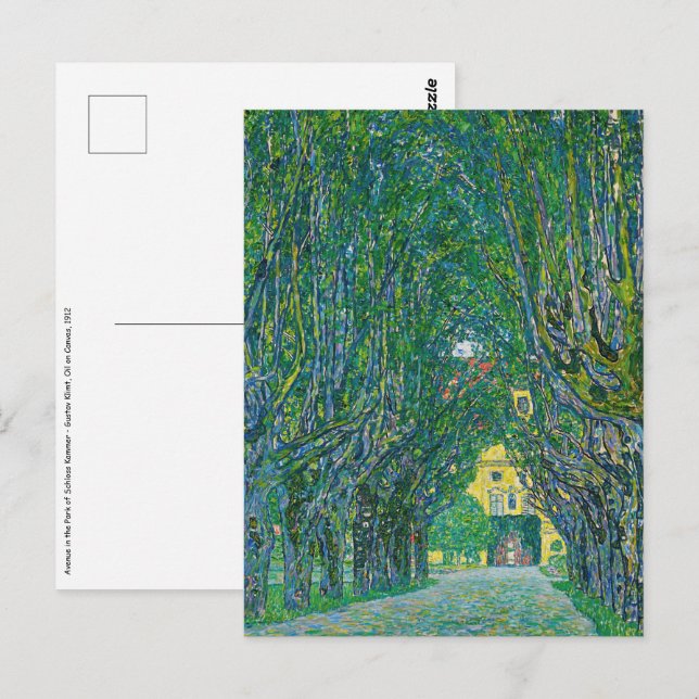 Carte Postale Gustav Klimt - Avenue dans le parc Schloss Kammer (Devant / Derrière)