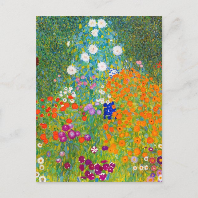 Carte Postale Gustav Klimt Bauerngarten Flower Garden Art (Devant)