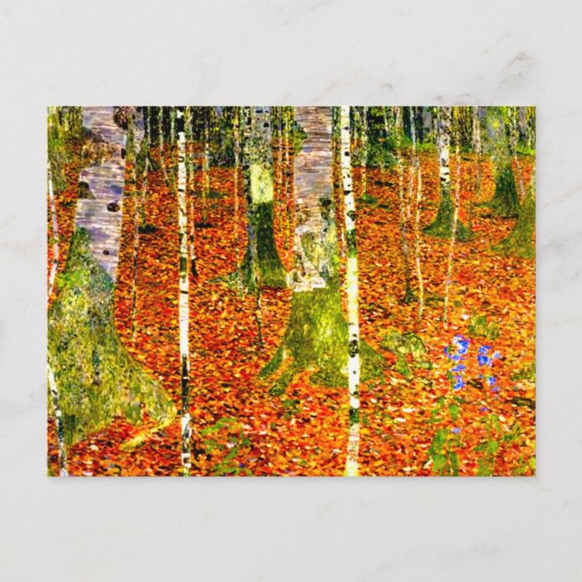 Carte Postale Gustav Klimt Birch Trees (Devant)