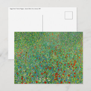 Carte Postale Gustav Klimt - Champ de pavot