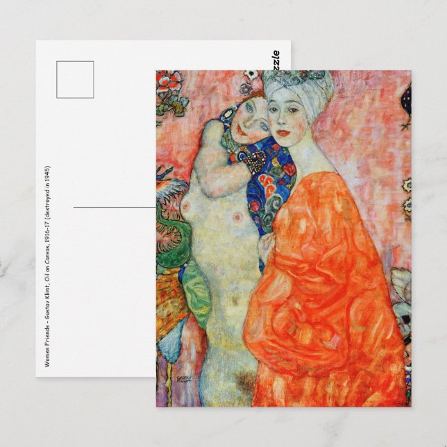 Carte Postale Gustav Klimt - Femmes amis (Devant / Derrière)